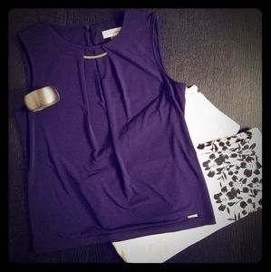 Purple Sleeveless Blouse